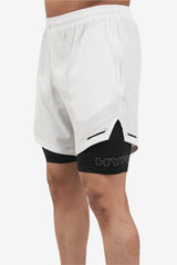 White Velocity 2 in 1 Shorts