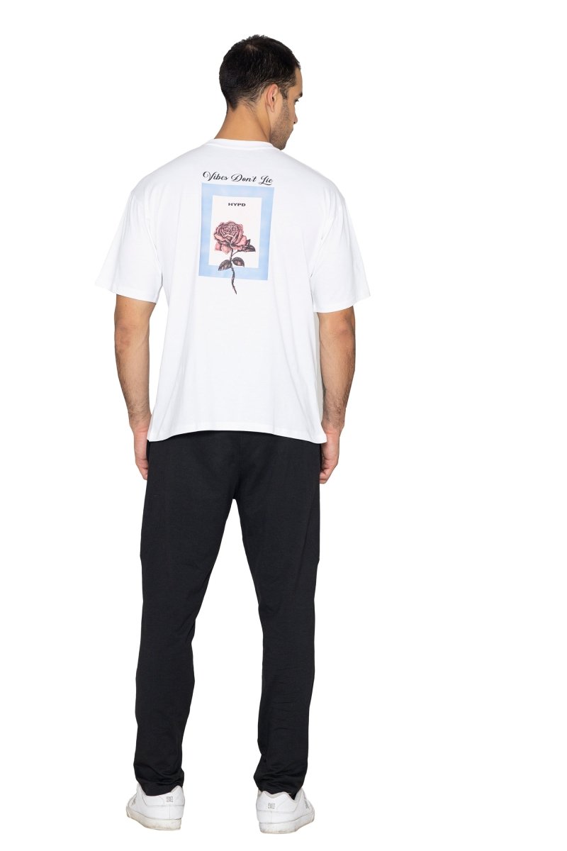 White Vibes Don't Lie Oversized T-Shirt - HYPD Sports