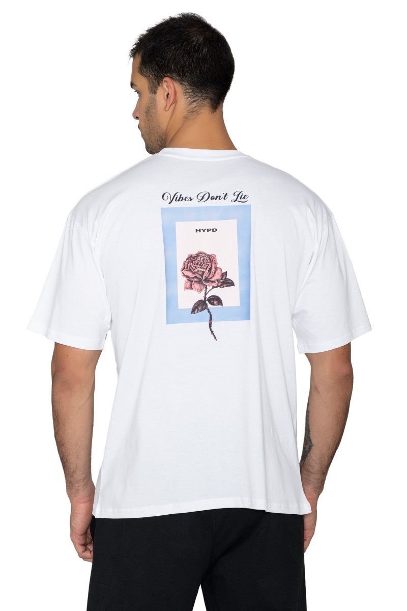 White Vibes Don't Lie Oversized T-Shirt - HYPD Sports