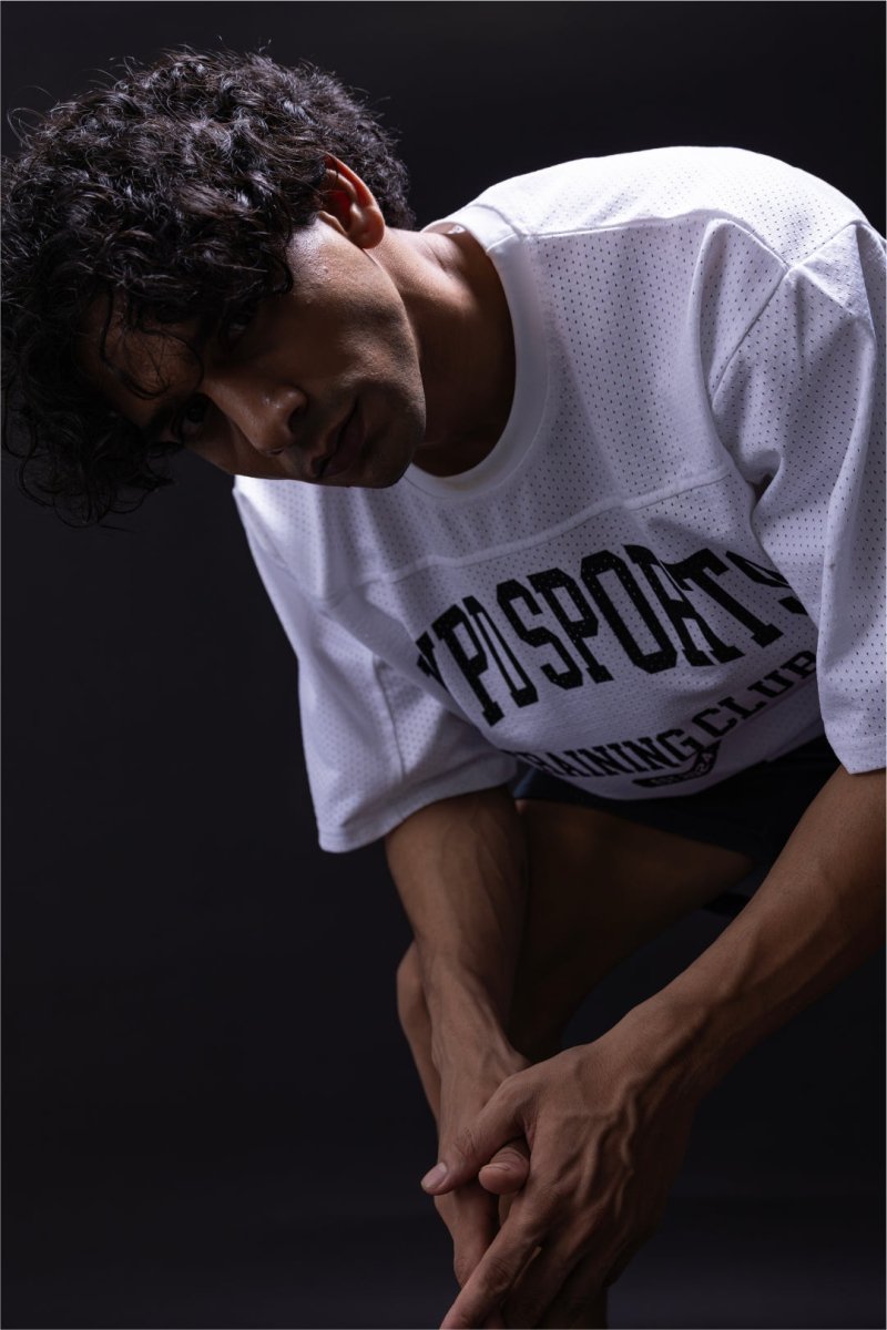 White/Black Training Club Mesh Oversized Jersey