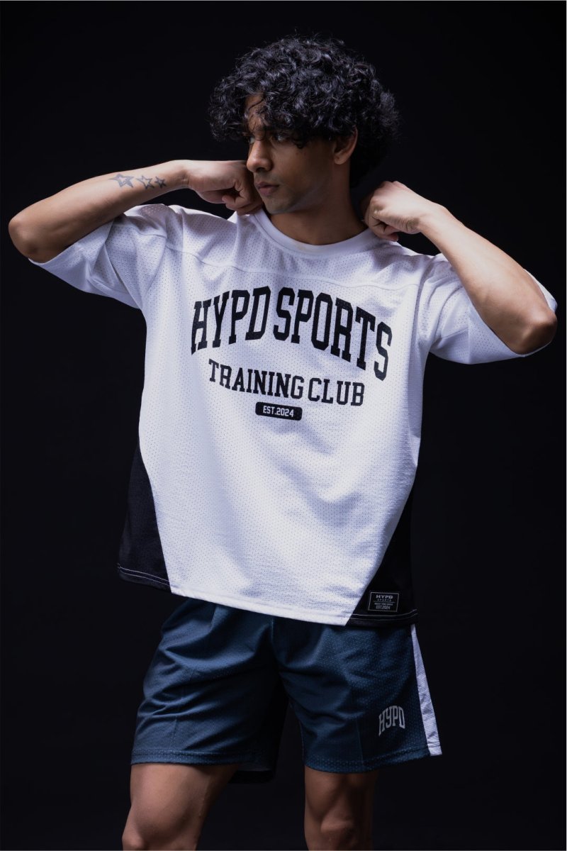 White/Black Training Club Mesh Oversized Jersey