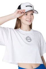 White/Black Trucker Cap - HYPD Sports