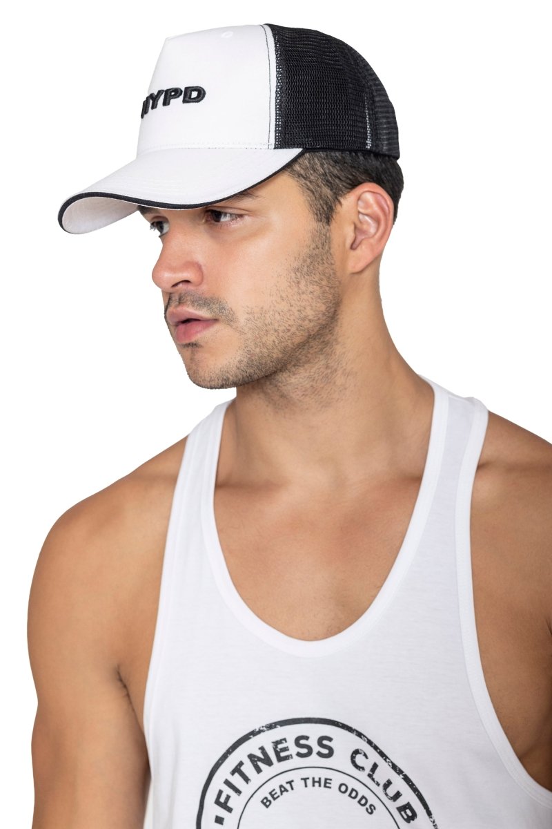 White/Black Trucker Cap - HYPD Sports