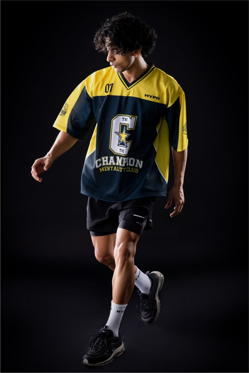 Yellow Champion Mentality Oversized Training Jersey