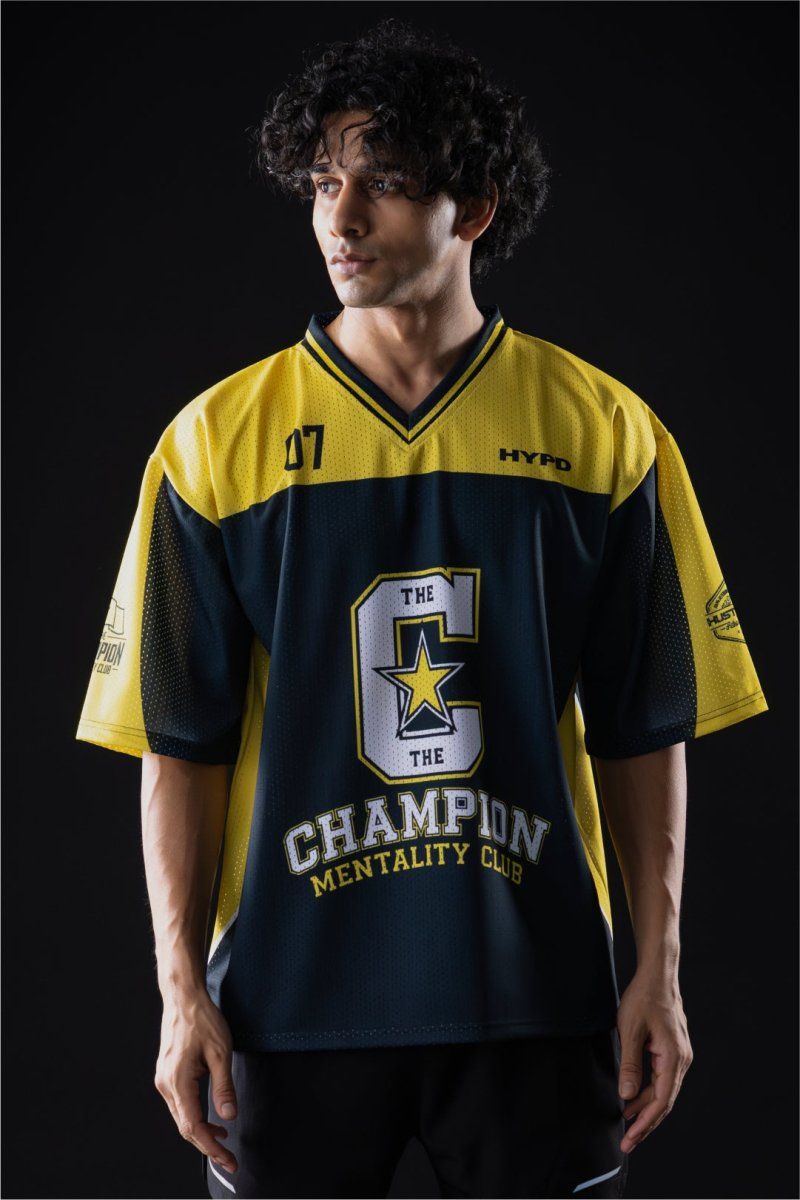 Yellow Champion Mentality Oversized Training Jersey