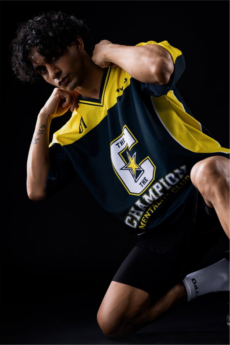 Yellow Champion Mentality Oversized Training Jersey